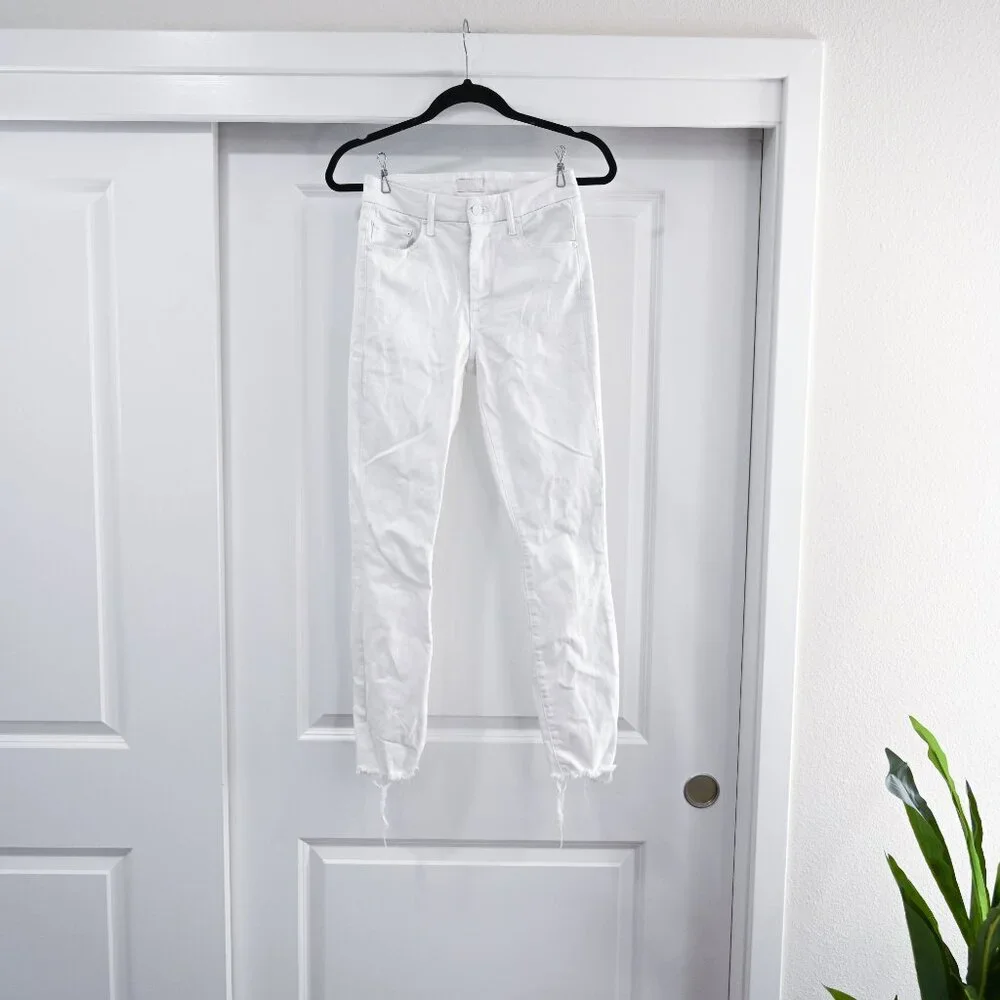 MOTHER Size 25 High Waisted Looker Ankle Fray in Fairest of Them All - Picture 3 of 13